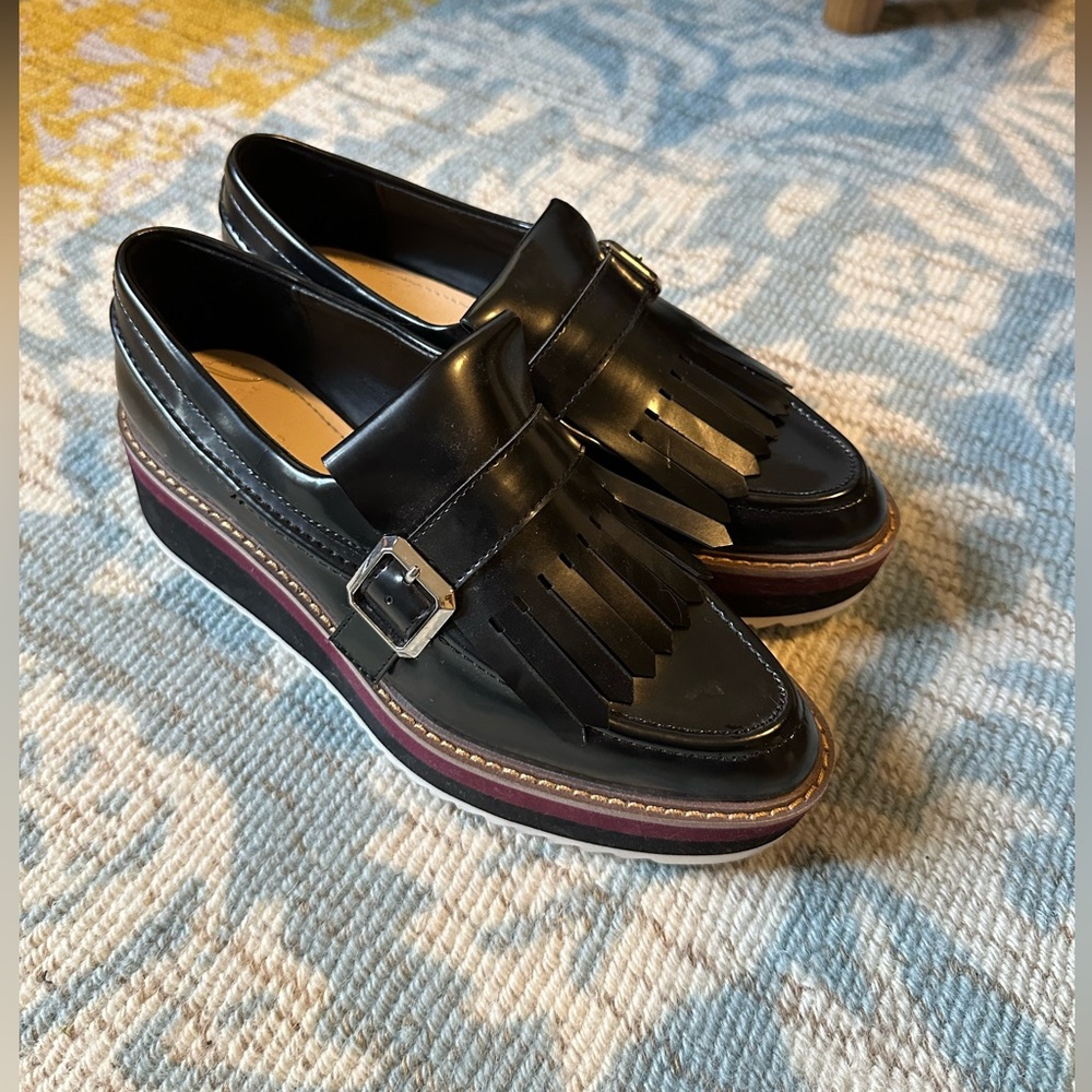 Black Zara Loafers Size 38
